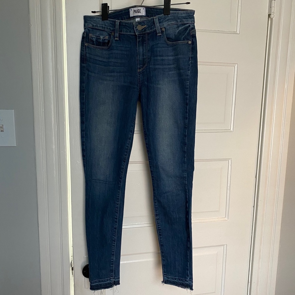Paige size 30 light blue skinny jeans